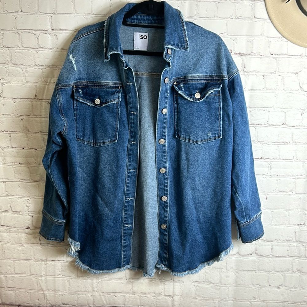 EUC SO OVERSIZE DENIM JACKET